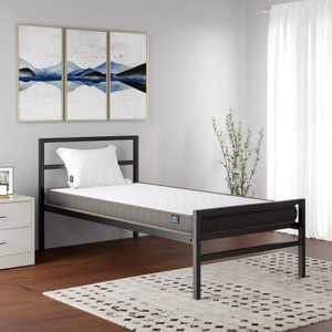 Nilkamal SLEEP Striker + Lite Mattress Metal Single Bed