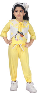 Kgn Garments Girls Party(Festive) Jacket Trouser, Top