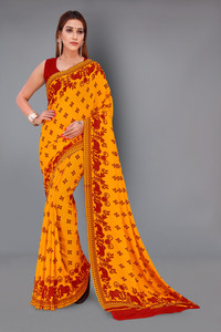 Anand Sarees Geometric Print Daily Wear Georgette Saree
