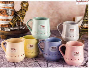 OriginalCeramics Pack of 6 Ceramic Flask Tea Design