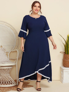Urbanic Women A-line Blue Knee Length Dress