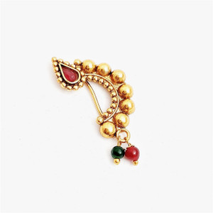 Yash Jewels Emporium Gold-plated Plated Brass Nathiya