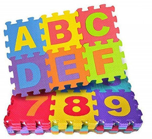 Enorme ABCD 36 Pieces Interlocking Foam Mat with Alphabets and Numbers ...