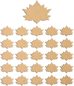 Haoser 3mm Wooden Lotus cutouts for Scrapbooking Arts Crafts DIY Decoration Display Décor