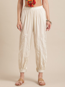Varanga Regular Fit Women White Trousers