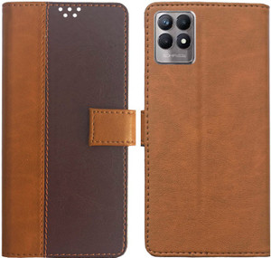 Cover per Realme 8i, Flip Custodia Carte di Credito da Funzione Stand
