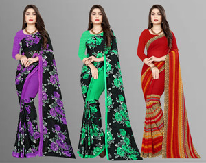 kashvi sarees Printed Daily Wear Georgette Saree
