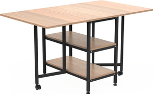 InnoFur Forio Folding Dining Table with Storage Engineered Wood 4 Seater Dining Set