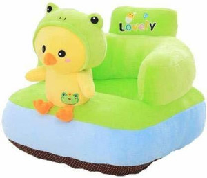 SHIVAAY PLAST HOUSE Kids Sofa Toddler Training Seat Baby Safety Sofa Green Chikki Shape Fabric Sofa