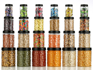 Auspicia Plastic Grocery Container  - 250 ml, 500 ml, 1000 ml, 1500 ml