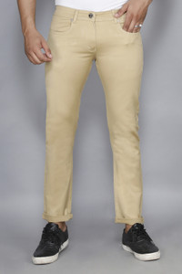 white apple jns Slim Men Gold Jeans