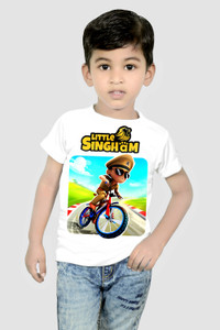 tifti Boys Typography, Printed Cotton Blend Regular T Shirt