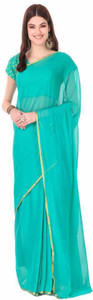 Durga Emporio Solid/Plain Daily Wear Chiffon Saree
