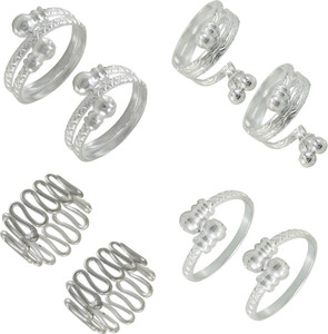 Goldfish Stylish Brass Silver Plated Toe Ring