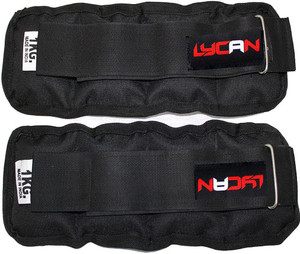LYCAN FITNESS ANKLE WEIGHT 1KG PAIR Black - Image 6