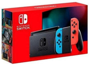 NINTENDO Switch with Joy-Con - Version 2 - Neon Red and Neon Blue