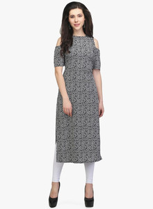 NOWT Women Abstract Straight Kurta