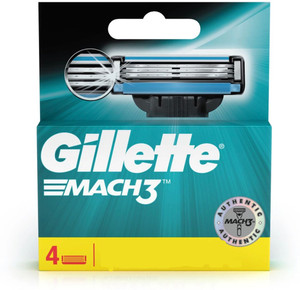 Gillette Mach 3 Manual Shaving Razor Blades - 4 Cartridges