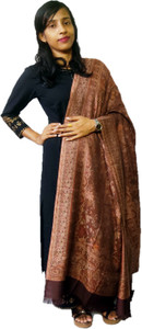 Kashmiri queen Cashmere, Pashmina, Wool Self Design Women, Men Shawl