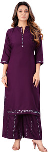 ESTALIO Women Kurti Palazzo Set
