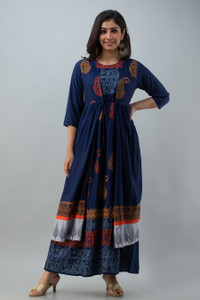 CELEBRAVO Women Kurta Ethnic Jacket Set