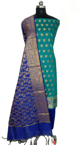 The SDF India Cotton Silk Self Design Salwar Suit Material