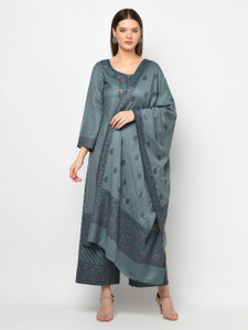 Safaa Acrylic Blend Self Design Suit Fabric