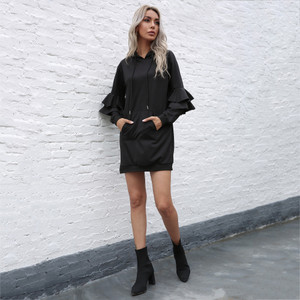 Urbanic Women Sweater Black Mini/Short Dress