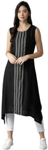 नाउट महिलाओं के लिए धारीदार हाई लो कुर्ता