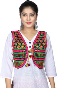 shivamfashion Sleeveless Embroidered Women Jacket