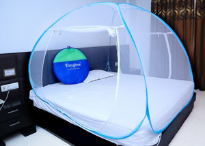 डेग्लो Mosquito Net for Double Bed Polyester, Foldable, High Durability, Lightweight with Free Saviours | Mosquito Net for Baby, Adult | Size: 6 x 6.5 पॉलिएस्टर के लिए बनाया गया मॉस्कीटो नेट