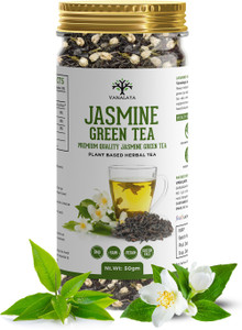 Vanalaya Jasmine Green Tea from Sun Dried Jasmine Petals for Clear Mind, Improve Mood, Stress Relief and Relives Anxiety Jasmine Jasmine Tea Plastic Bottle