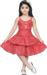 SMARTWEB Girls Midi/Knee Length Festive/Wedding Dress
