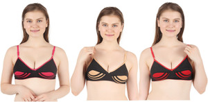 FREHMIT Soft and Comfortable 2 Fita Women Full Coverage Lightly Padded Bra