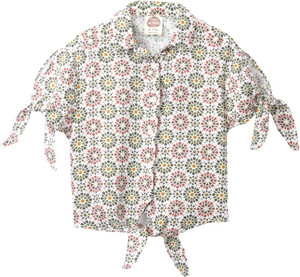 Cub McPaws Girls Casual Rayon Tie-up Top