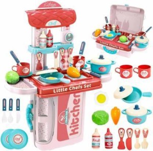 KAPADIYA ENTERPRISE 3 in 1 Kitchen Suitcase for Kids Mini Kitchen Play Set Toy For Kid Girls