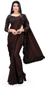Pranshi Fashion Embellished Bollywood Lycra Blend Saree