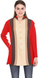lady willington Woven High Neck Casual Women Multicolor Sweater