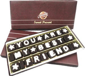 FabBites Chocolate Gift for Friend - "You are My Best Friend" Chocolate Message Bars