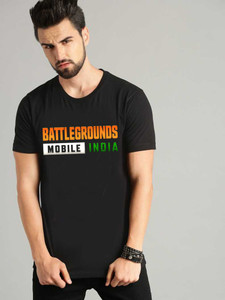 Tee Gallery Printed Men Round Neck Black T-Shirt