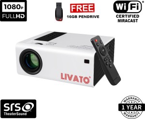 Livato Y6 With Pendrive 8000 lm LED Corded Mobiles Portable Projector