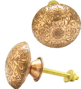 BUCKLER Brass Antique Copper Finish-B12-Pull Knob Brass Cabinet/Drawer Handle