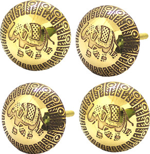 BUCKLER Elephant Gold Antique Handcrafted Matte Finish Cabinet/Drawer Knobs Brass Cabinet/Drawer Handle