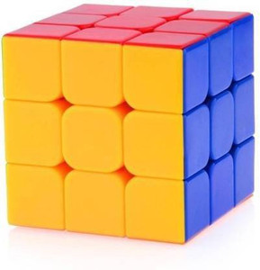 Offer99 Rubix Speed Cube 3x3 Fidget Cube Toy Stickerless Smooth Turning 3x3x3 Magic Speed Cube Puzzles Cube Toys for Kids Adult o1
