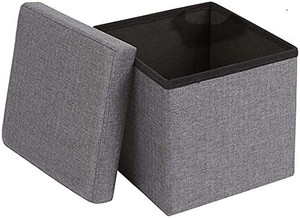 Kashtabhanjan enterprise Folding Organizer Storage Ottoman Bench Footrest Stool Coffee Table Cube, Camping Fishing Toys Chest Stool, Quick and Easy Assembly, 22L Capacity, Padded Living & Bedroom Stool