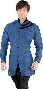 New Looks Men Solid Pathani Kurta