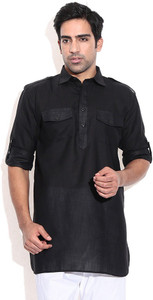 Royal Kurta Men Solid Pathani Kurta