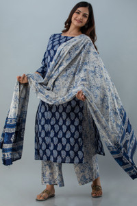 KIMAYRA Women Kurta Palazzo Dupatta Set