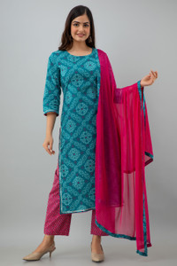 KIMAYRA Women Kurta Pant Dupatta Set