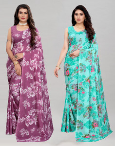 Samah Floral Print Bollywood Georgette Saree